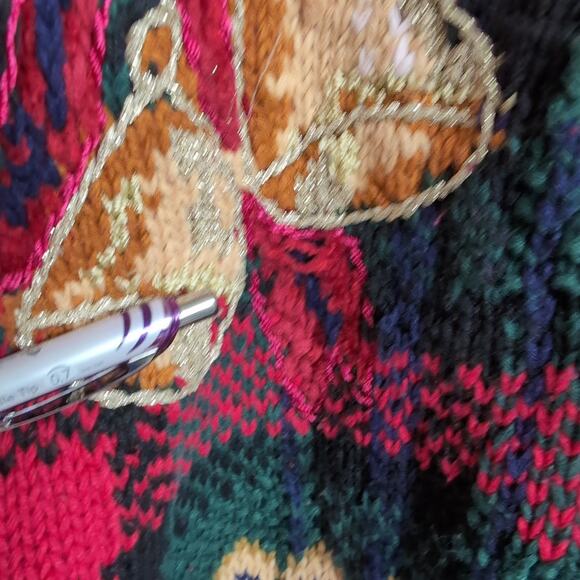 Heirloom Collectibles Christmas Sweater Bells Wreath Scottie Dog Stocking 22/24 - Picture 10 of 16